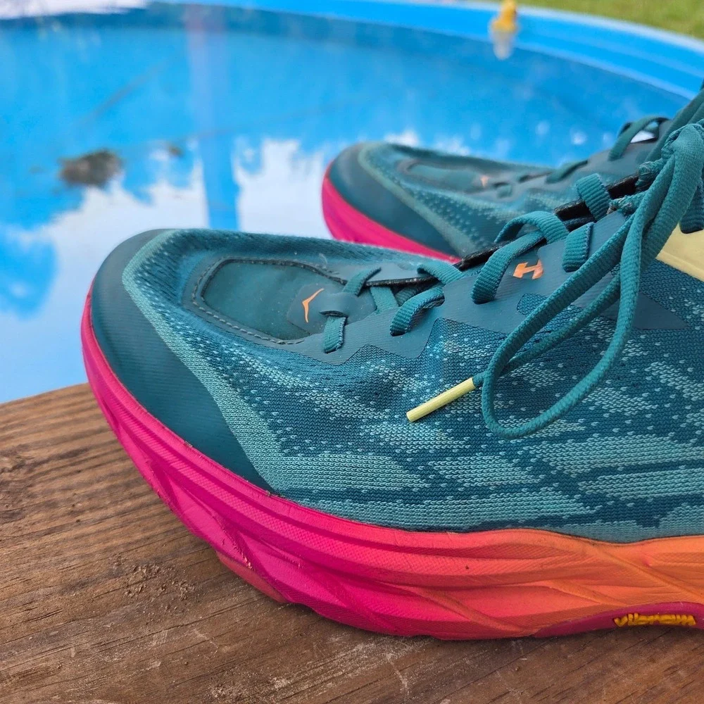 Hoka One One Speedgoat 5 Trail Running Shoes Men's Size 13 D Deep Lake/ceramic